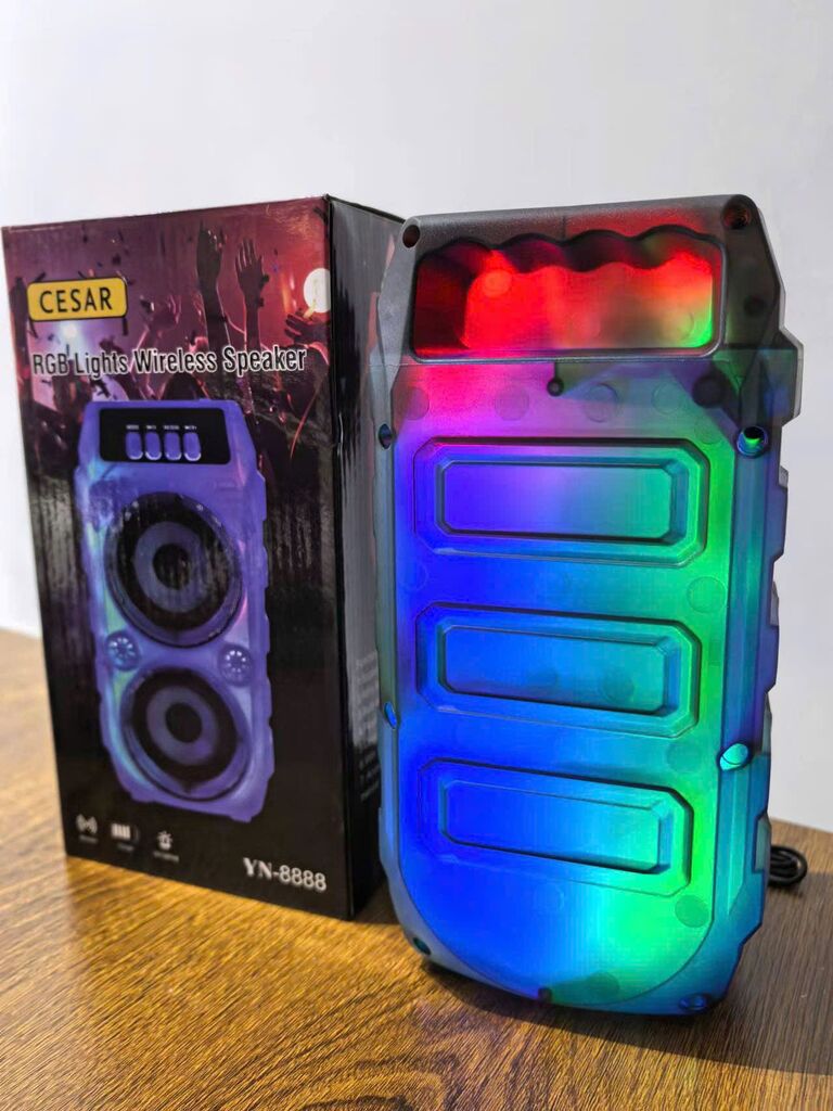 Loa Bluetooth CESAR RGB Lights Wireless Speaker YN-8888 fullbox - Ảnh 5
