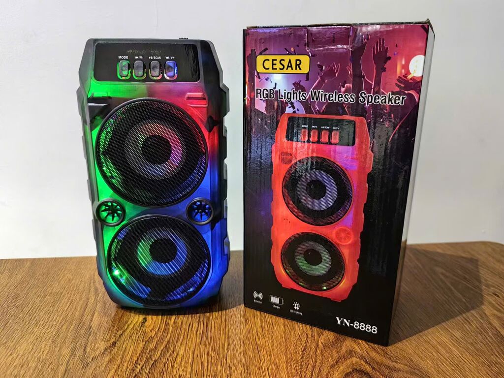 Loa Bluetooth CESAR RGB Lights Wireless Speaker YN-8888 fullbox 