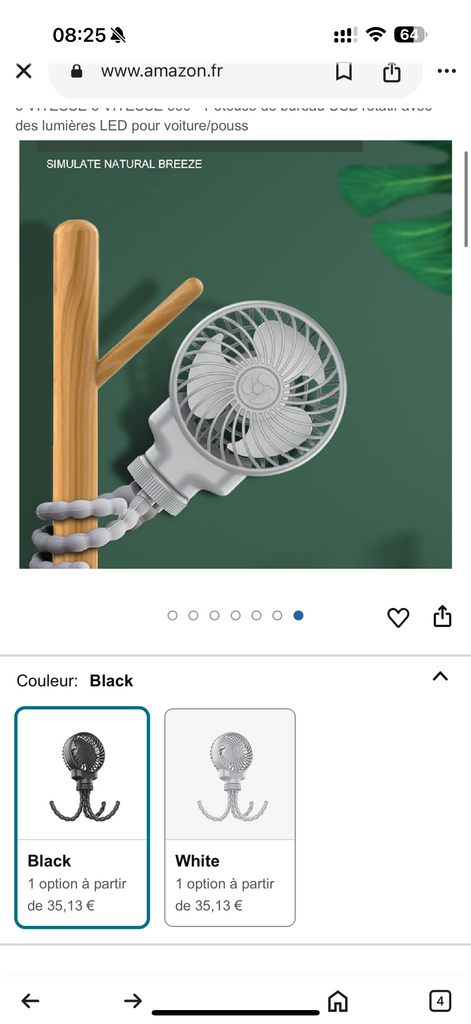 Quạt tích điện Octopus Fan kèm chân kẹp đa năng - Ảnh 5