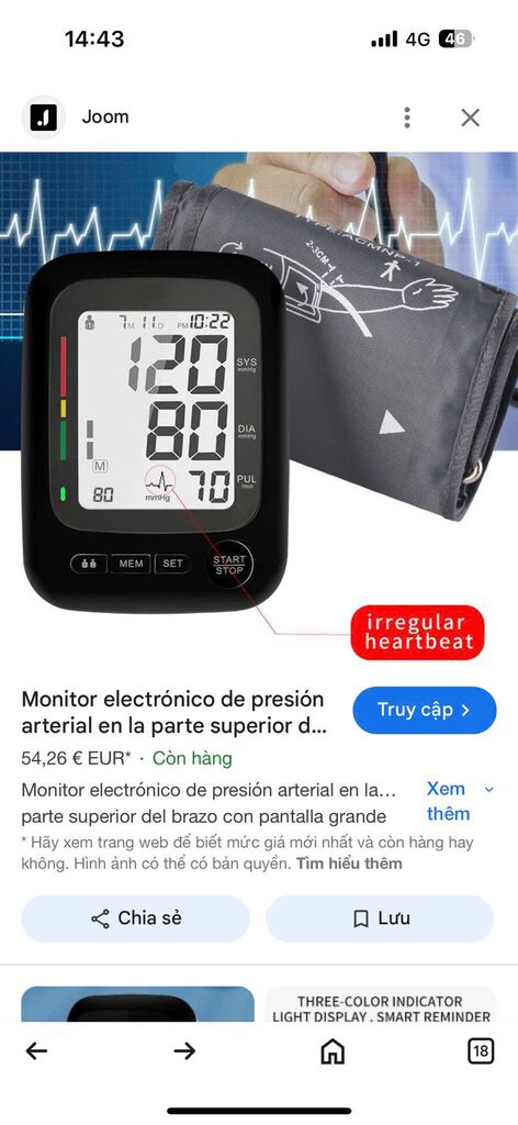 Máy đo huyết áp điện tử AOEOM - Ảnh 9