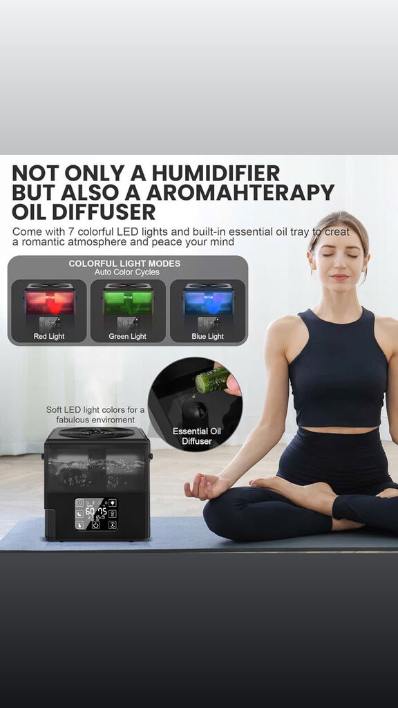 Máy tạo độ ẩm siêu âm Ultrasonic Humidifie - tự ngắt thông minh,kèm điều khiển - Ảnh 10