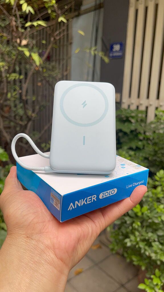 Sạc dự phòng magsafe Anker Zolo 10.000mAh - A1685 (Trắng) - Ảnh 7