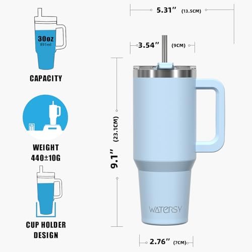 Bình Giữ Nhiệt WATERSY 30oz Tumbler- ĐỦ 7 MÀU – note Chọn màu NAM - NỮ | Kèm Nắp & Ống Hút Inox - Ảnh 10
