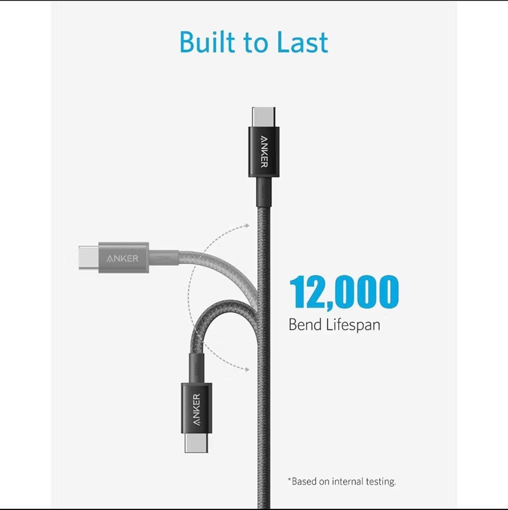 Cáp sạc nhanh 100W Anker C-C A8756 (màu đen) - Ảnh 6