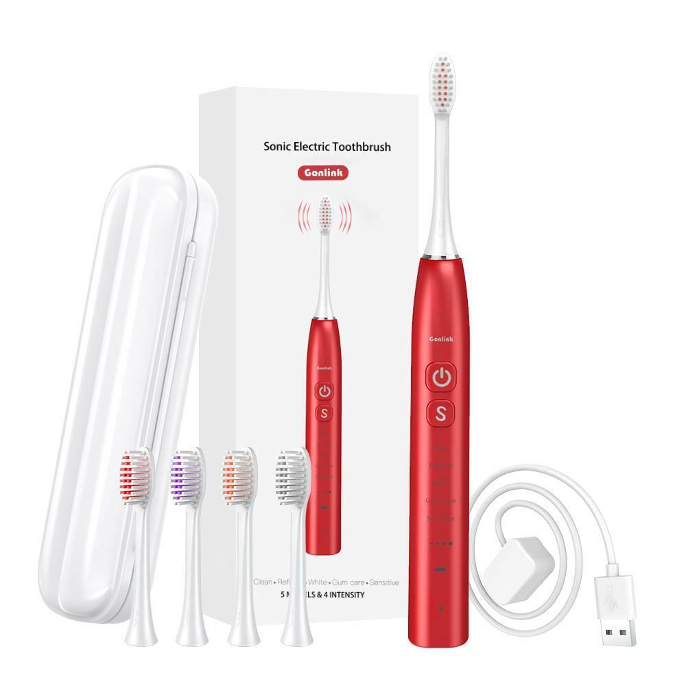 Bàn chải đánh răng điện Sonic Gonlink - Tặng hộp đựng tiện lợi kèm 4 đầu bàn chải - Ảnh 4