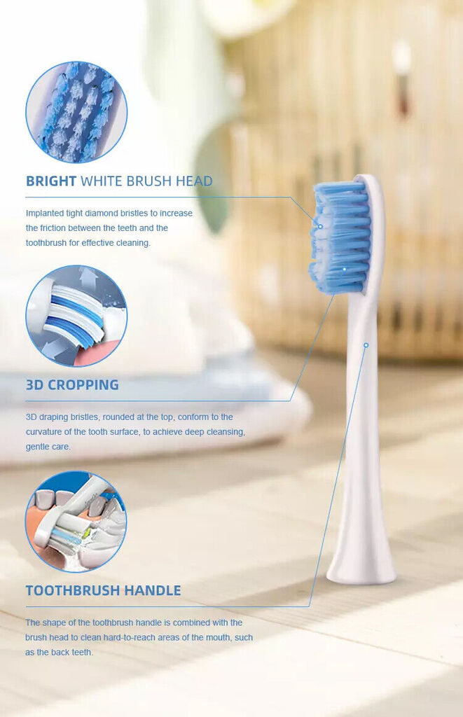 Bàn chải đánh răng điện Sonic Gonlink - Tặng hộp đựng tiện lợi kèm 4 đầu bàn chải - Ảnh 8