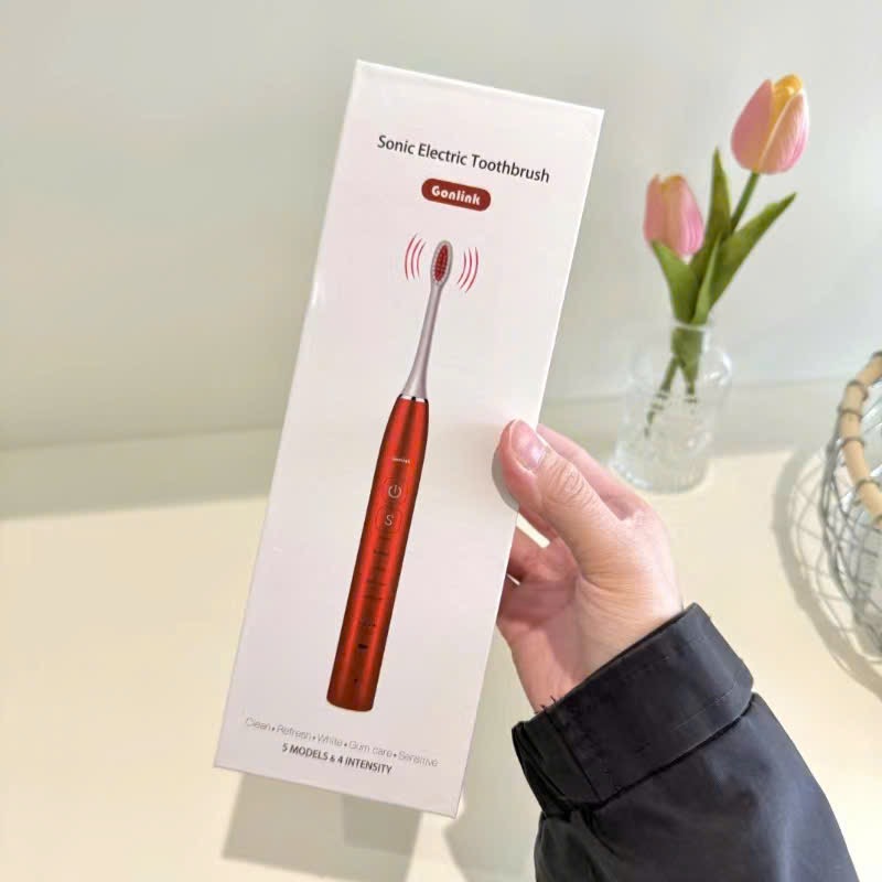  Bàn chải đánh răng điện Sonic Gonlink - Tặng hộp đựng tiện lợi kèm 4 đầu bàn chải