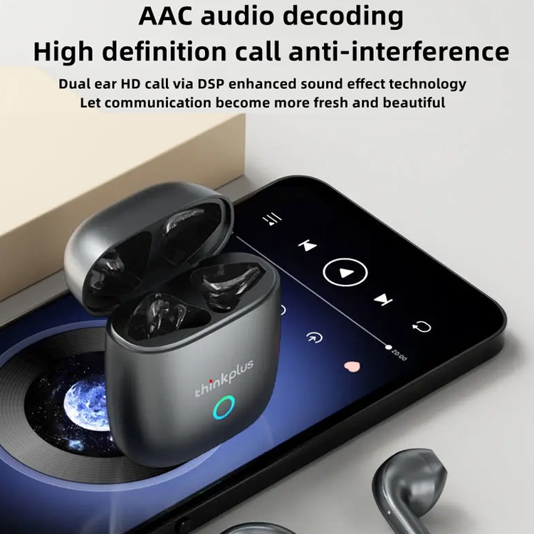 Tai nghe Bluetooth TWS LENOVO Thinkplus LP50 - Âm thanh HiFi, Khử nhiễu AAC, Giảm ồn, IPX5 - Ảnh 6