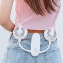 Quạt tích điện đa năng F38 - Đeo cổ , để bàn, cầm tay, kẹp áo - Ảnh 9