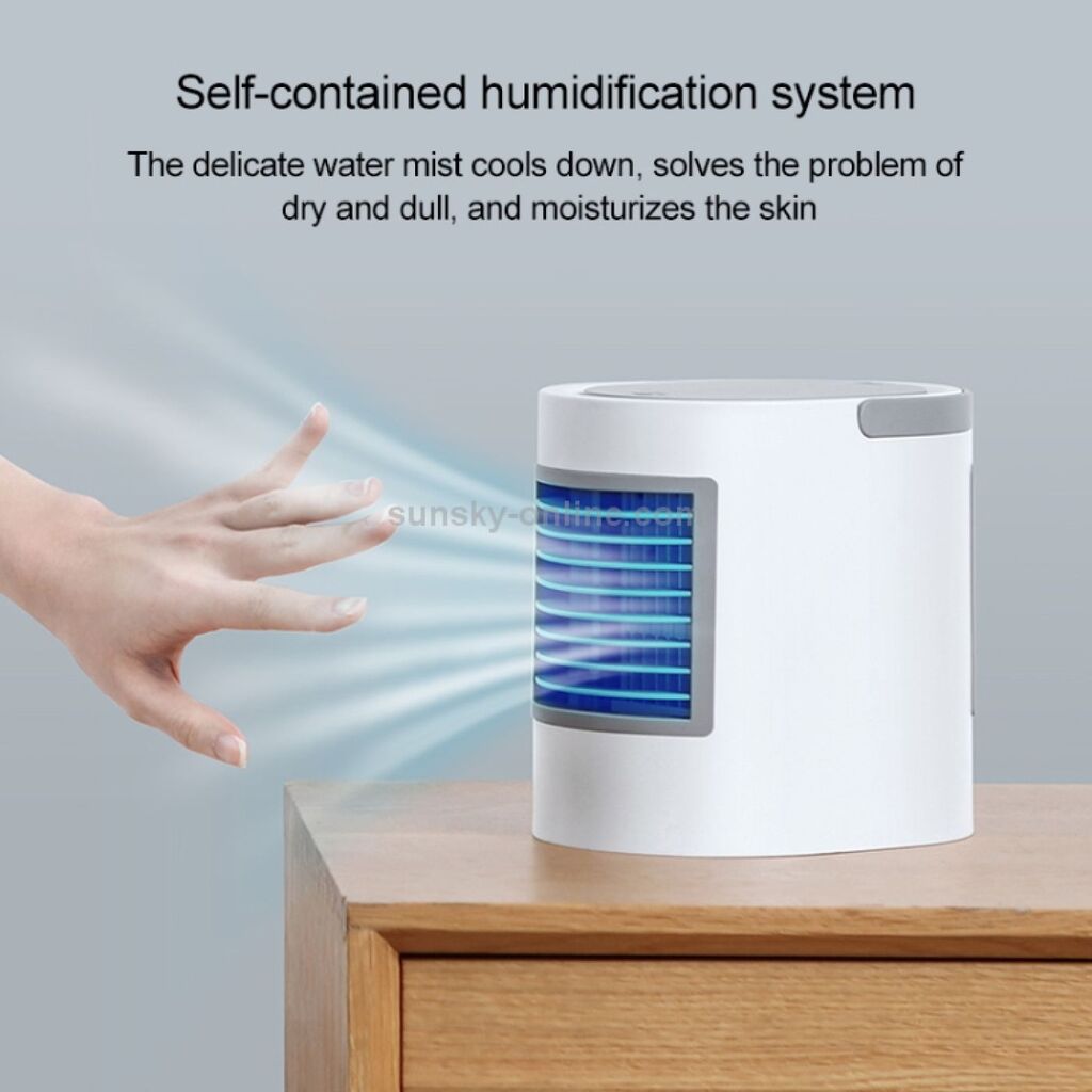 Quạt điều hoà không khi Air Cooler Fan- Quạt để bàn làm mát và phun sương mini kiêm đèn ngủ Air Cool - Ảnh 4