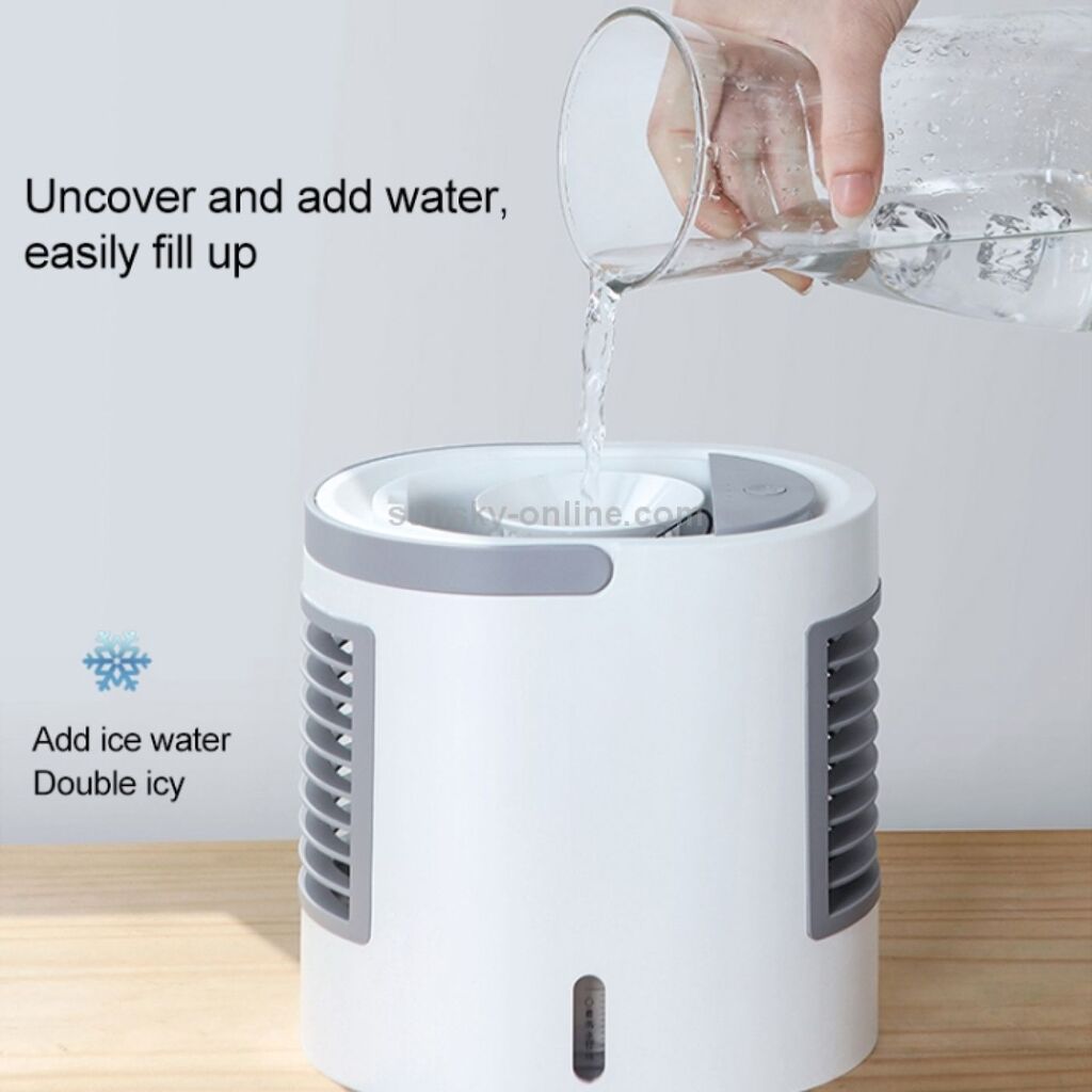 Quạt điều hoà không khi Air Cooler Fan- Quạt để bàn làm mát và phun sương mini kiêm đèn ngủ Air Cool - Ảnh 6
