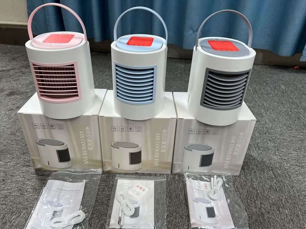 Quạt điều hoà không khi Air Cooler Fan- Quạt để bàn làm mát và phun sương mini kiêm đèn ngủ Air Cool