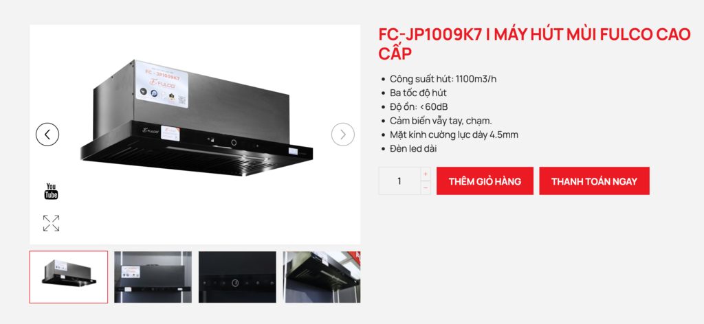FC-JP1009K7 | MÁY HÚT MÙI FULCO CAO CẤP