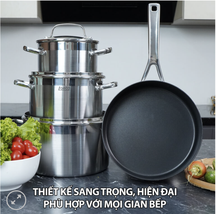 BỘ NỒI INOX ĐÁY LIỀN LORCA TA 5509 - Ảnh 2
