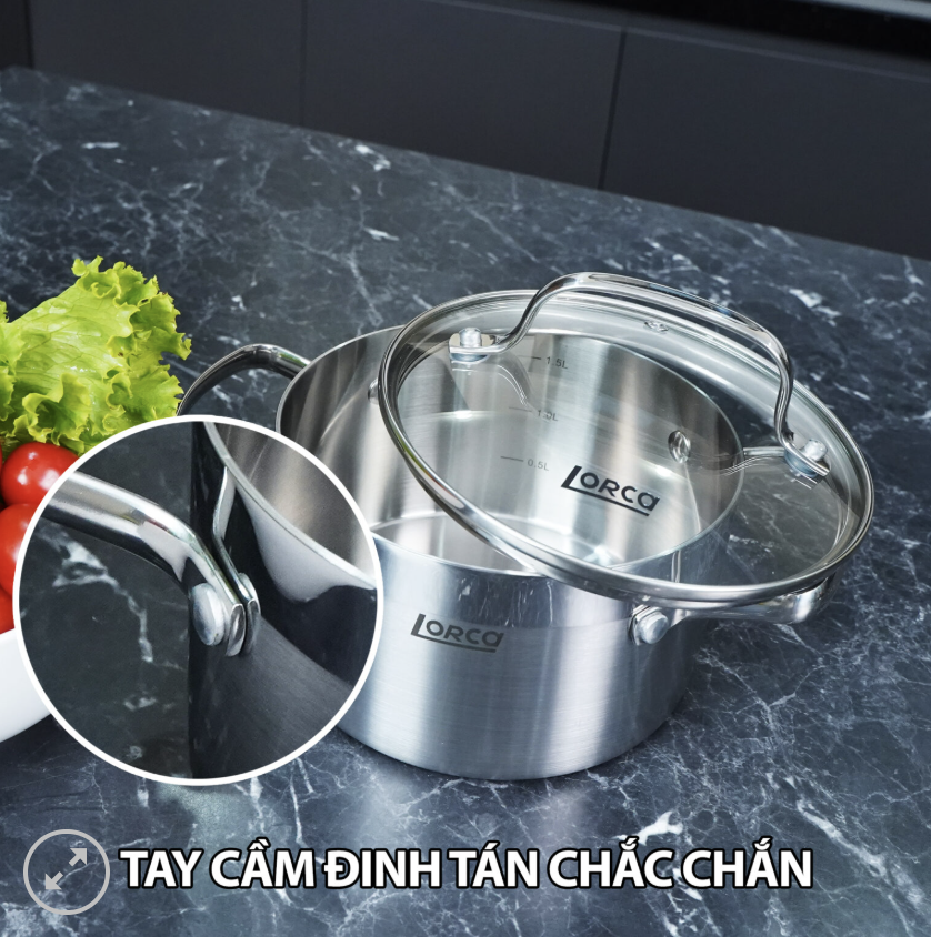 BỘ NỒI INOX ĐÁY LIỀN LORCA TA 5509 - Ảnh 5