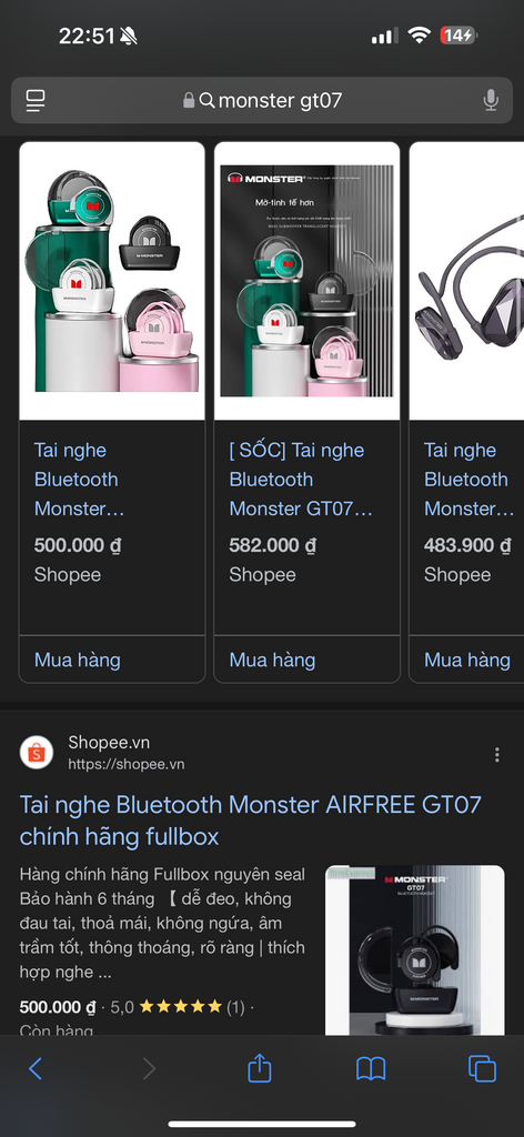 Tai nghe Bluetooth GT07 hãng Monster ( Mỹ ) - Ảnh 3