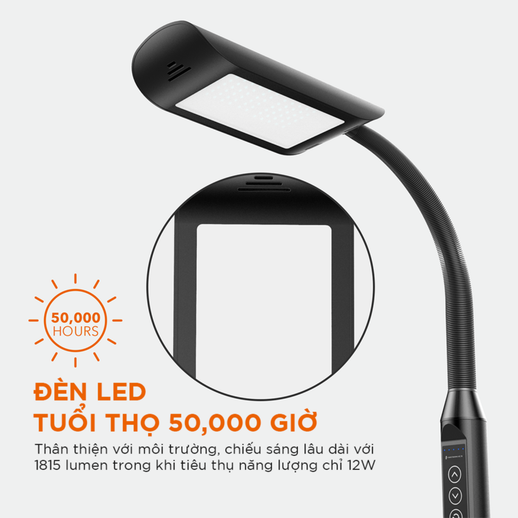 Đèn LED cây Taotronics TT-DL060 - bảo vệ mắt, điều khiển cảm ứng, tăng giảm chiều cao - Ảnh 7