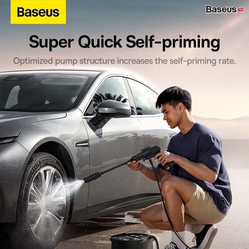 Máy rửa xe di động hãng BASEUS F0 Car Pressure Washer CN - Ảnh 7