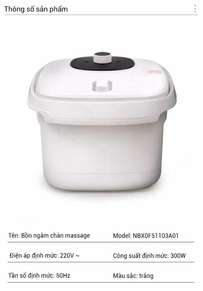 Bồn ngâm chân nước nóng hãng NANJIREN - Ảnh 3